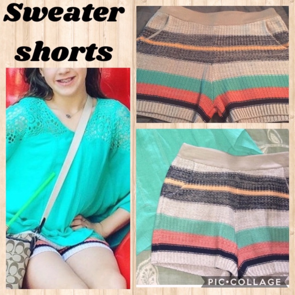 Super cute sweater shorts!